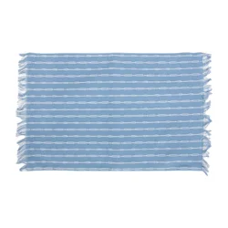 Room & Retreat Skipping Stripe Placemat Water, 13 in x 20 in