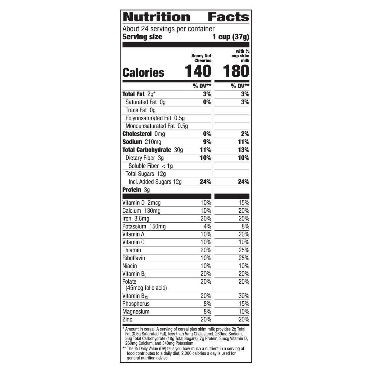 Cheerios Honey Nut Cheerios Heart Healthy Cereal, 32 OZ Resealable Bag 2 lb