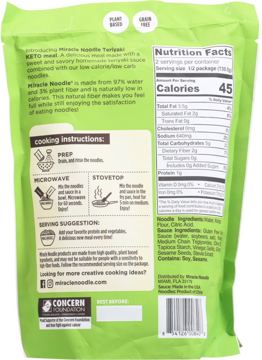 slide 2 of 14, Miracle Noodle Kitchen Keto Meal Teriyaki + Plant Based Noodles, 9 oz