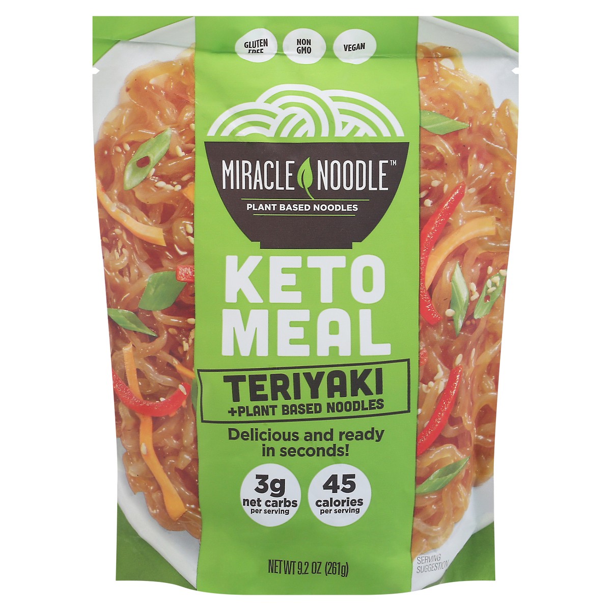 slide 9 of 14, Miracle Noodle Kitchen Keto Meal Teriyaki + Plant Based Noodles, 9 oz