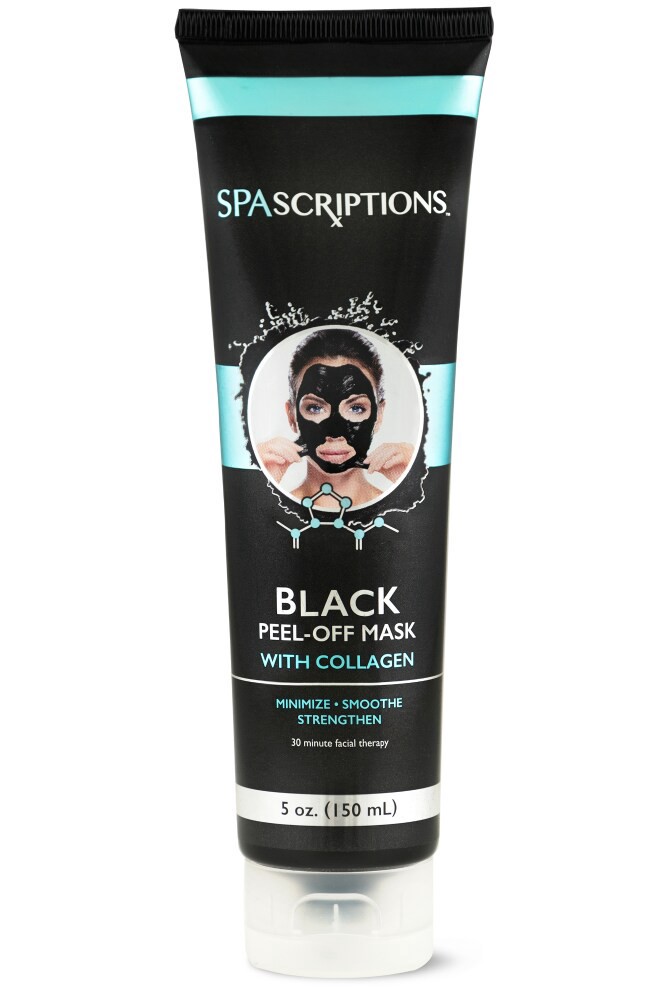 slide 1 of 1, Spascriptions Collagen Black Peel-Off Mask, 5 oz