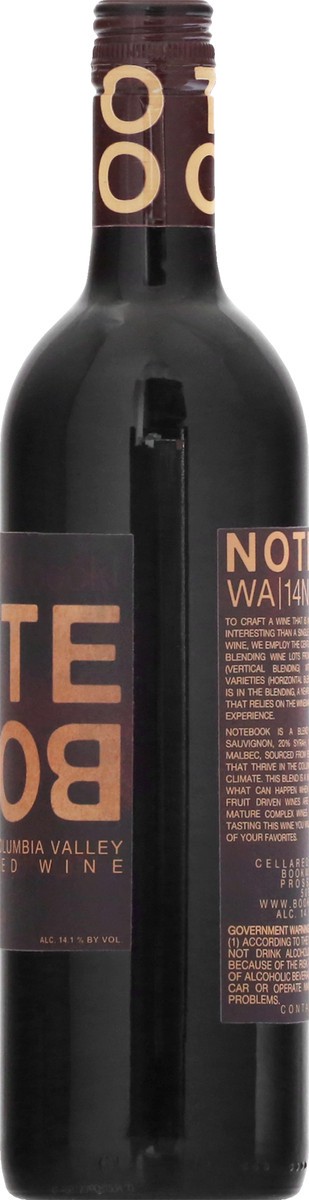 slide 3 of 11, Notebook Columbia Valley WA-14 NV Red Wine 750 ml, 750 ml