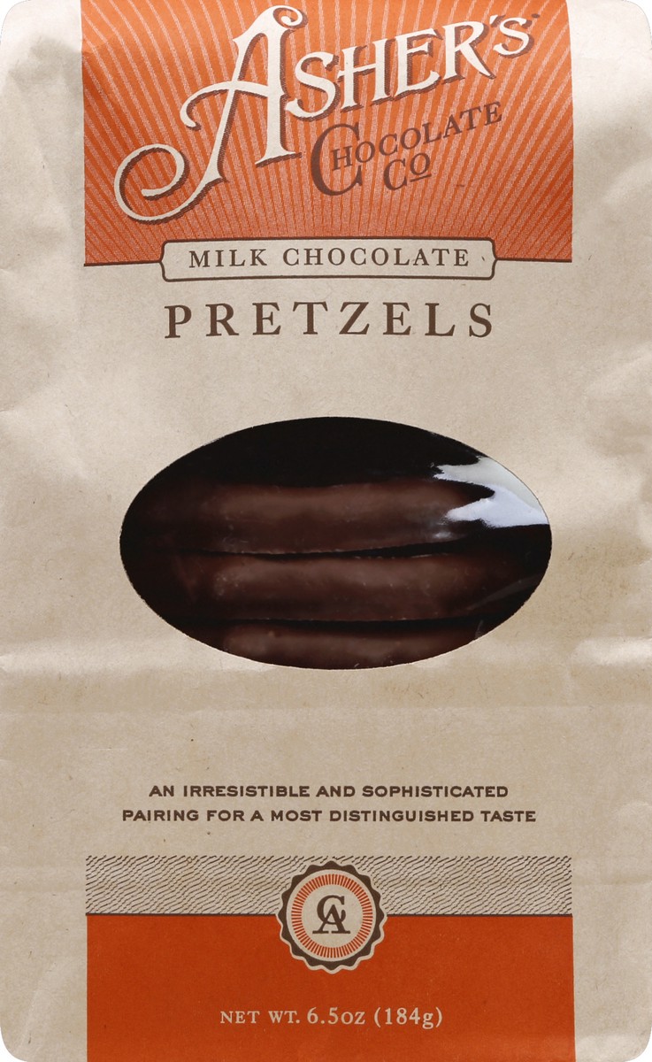 slide 4 of 4, Asher's Pretzels, Milk chocolate, 6.5 oz