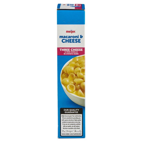 slide 12 of 29, Meijer Three Cheese Macaroni and Cheese, 7.25, 7.25 OZ   