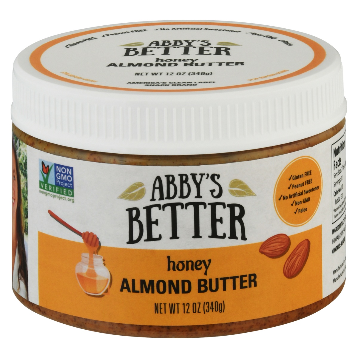 slide 1 of 1, Abbys Better Nut Butter Nut Butter, Honey Almond, 12 oz