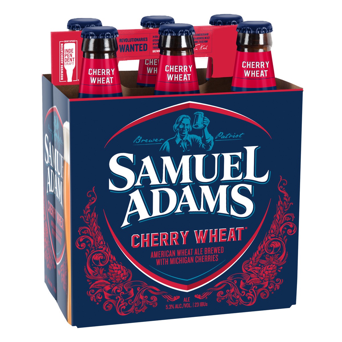 slide 1 of 6, Samuel Adams Beer, Ale, Cherry Wheat, 6 ct; 12 oz