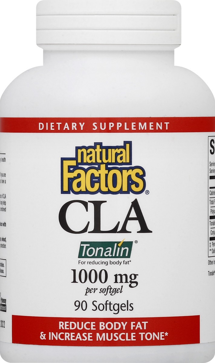 slide 5 of 7, Natural Factors Tonalin CLA 1000 Mg Softgels, 90 ct