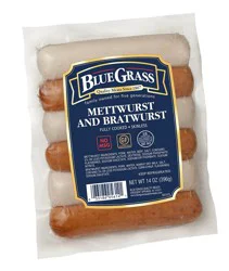 Blue Grass Mettwurst and Bratwurst, 14 oz