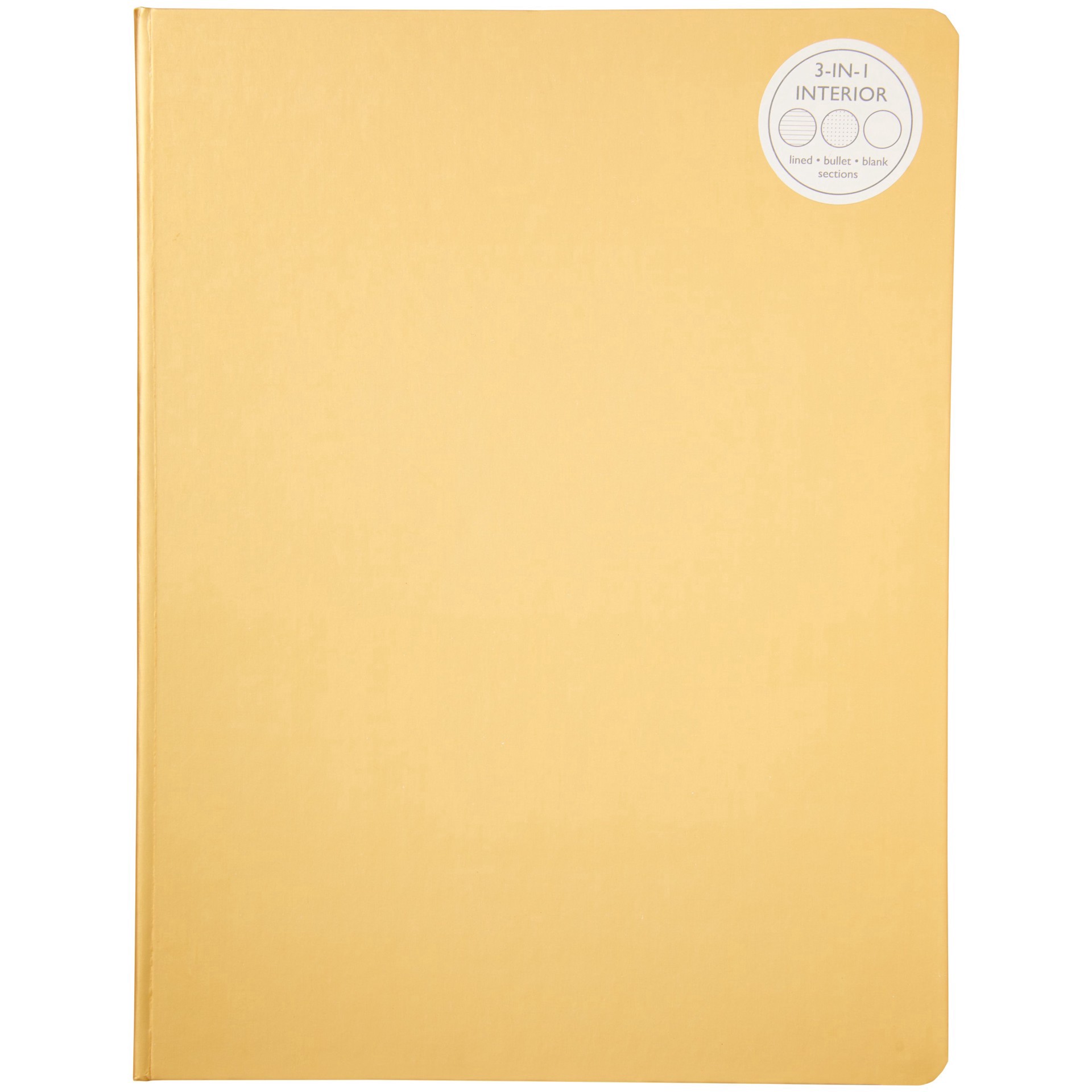 slide 1 of 1, C.R. Gibson 3-in-1 Interior Journal - Gold, 9.94 in x 9.56 in