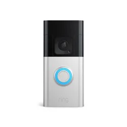 Ring Battery Doorbell Plus – Smart Wi-Fi Video Doorbell with Head-to-Toe HD+ Video - Satin Nickel