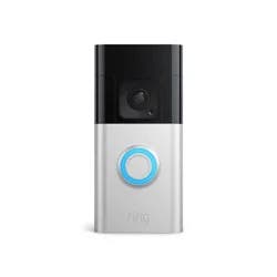 Ring Battery Doorbell Plus – Smart Wi-Fi Video Doorbell with Head-to-Toe HD+ Video - Satin Nickel