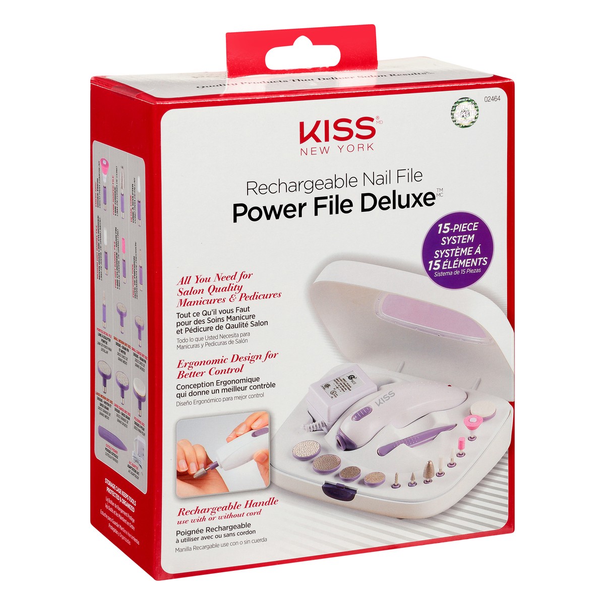 slide 2 of 9, Kiss Power File Deluxe Rechargeable Nail File 1 ea, 15 ct