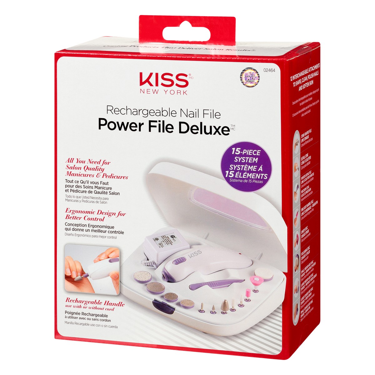 slide 9 of 9, Kiss Power File Deluxe Rechargeable Nail File 1 ea, 15 ct