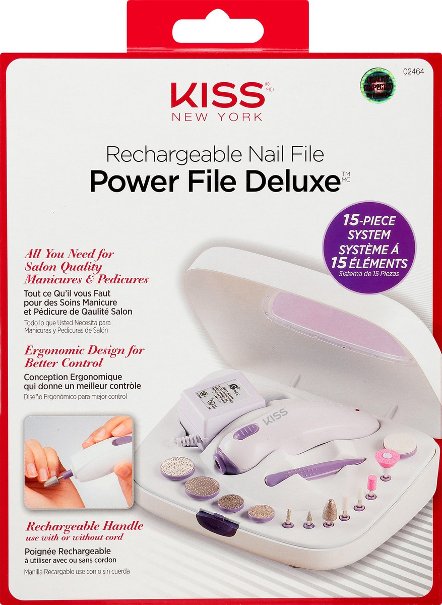 slide 5 of 9, Kiss Power File Deluxe Rechargeable Nail File 1 ea, 15 ct