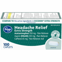 slide 1 of 1, Kroger Extra Strength Headache Relief, 100 ct