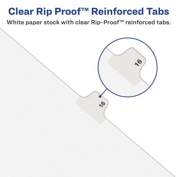 slide 2 of 6, Avery® Individual Legal Dividers Avery® Style, Letter Size, Side Tab #47, White Dividers/White Tabs, Pack Of 25, 1 ct