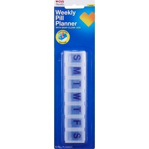 slide 1 of 1, CVS Health Large Weekly Pill Planner, 1 ct