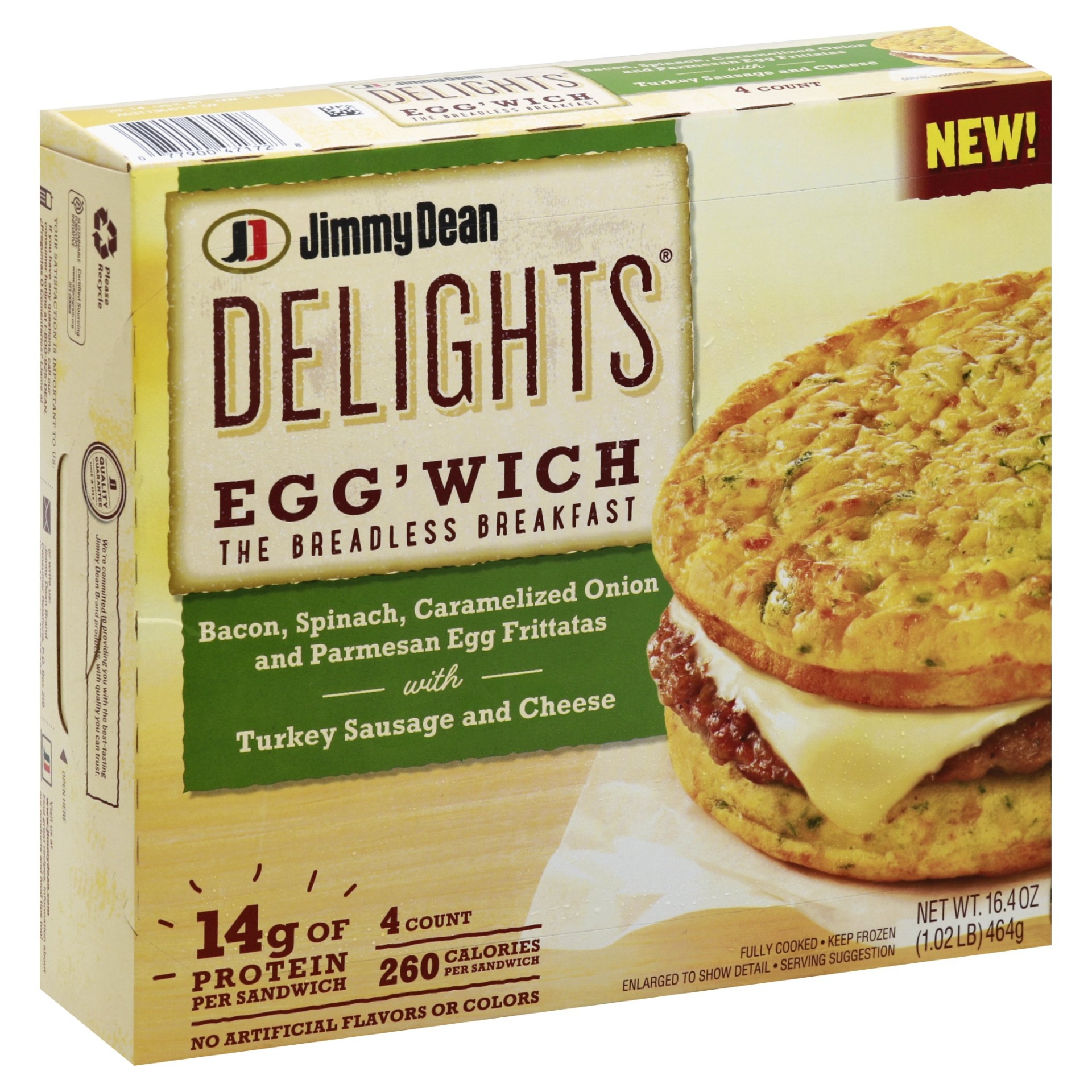 Jimmy Dean Delights Bacon Spinach Caramelized Onion And Parmesan Egg