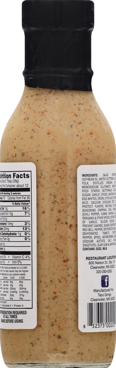 slide 3 of 9, Taco Gringo Southwestern Sauce 12 oz,