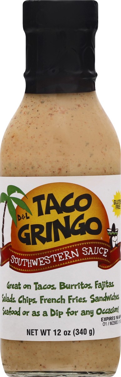 slide 2 of 9, Taco Gringo Southwestern Sauce 12 oz,