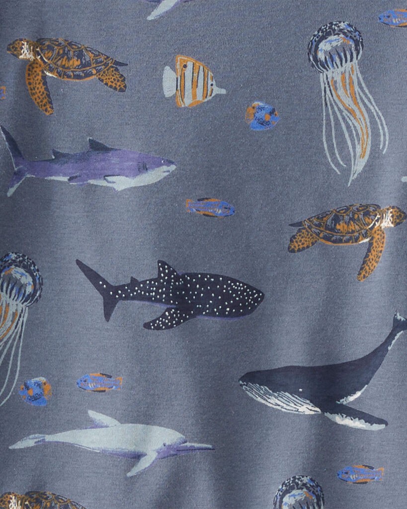 slide 4 of 4, Littleplanet Kid Organic Cotton Pajamas Set Deep Blue Sea Print 5, 1 ct
