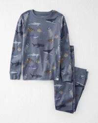 Littleplanet Kid Organic Cotton Pajamas Set Deep Blue Sea Print 5