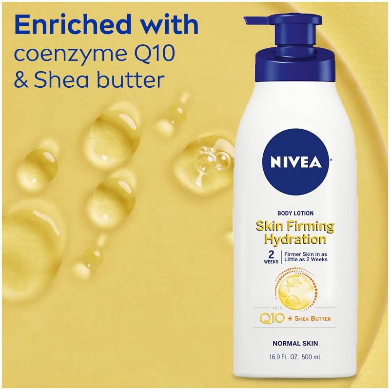 slide 7 of 12, Nivea Skin Firming Hydration Body Lotion with Q10 and Shea Butter Scented - 16.9 fl oz, 16.9 fl oz