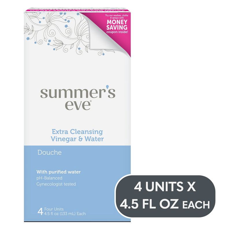 slide 1 of 8, Summer's Eve Extra Cleansing Vinegar and Water Feminine Douche - 18 fl oz, 18 fl oz