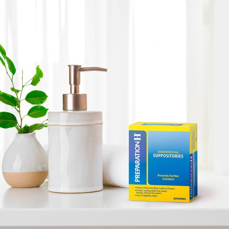 slide 2 of 9, Preparation H Hemorrhoidal Suppositories - 12ct, 12 ct
