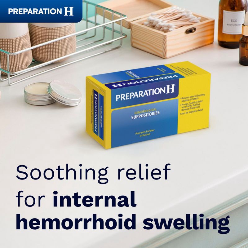 slide 3 of 9, Preparation H Hemorrhoidal Suppositories - 12ct, 12 ct
