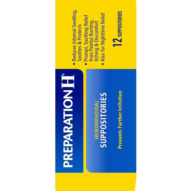 slide 9 of 9, Preparation H Hemorrhoidal Suppositories - 12ct, 12 ct