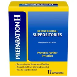 Preparation H Hemorrhoidal Suppositories - 12ct