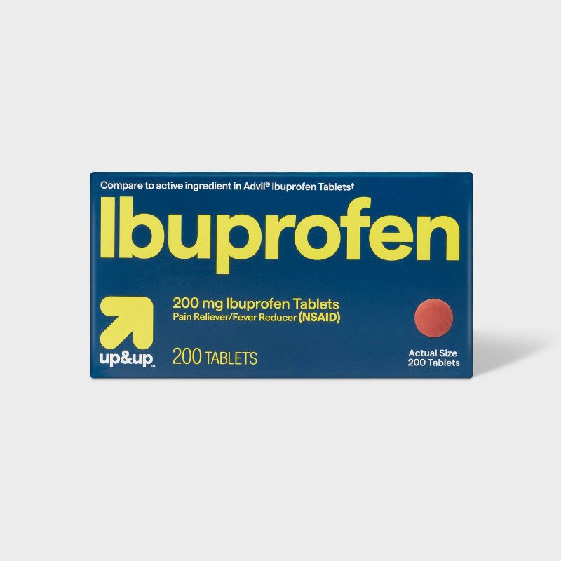 slide 1 of 5, Ibuprofen (NSAID) Pain Reliever & Fever Reducer Tablets - 200ct - up&up™, 200 ct