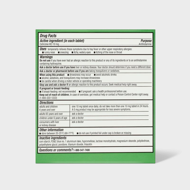 slide 2 of 3, Cetirizine Hydrochloride Allergy Relief Tablets - 30ct - up&up™, 30 ct