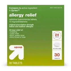 Cetirizine Hydrochloride Allergy Relief Tablets - 30ct - up & up™