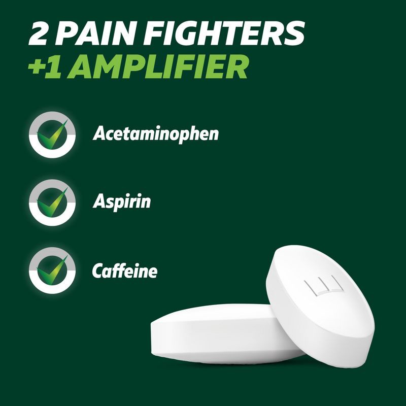 slide 6 of 9, Excedrin Extra Strength Pain Reliever Caplets - Acetaminophen/Aspirin (NSAID) - 100ct, 100 ct