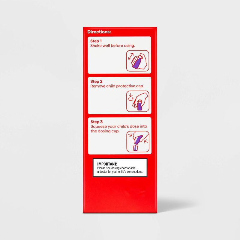 slide 5 of 6, Children's Acetaminophen Pain Reliever & Fever Reducer Liquid - Grape - 4oz - up&up™, 4 oz