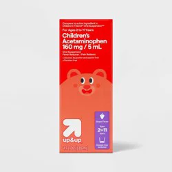 Children's Acetaminophen Pain Reliever & Fever Reducer Liquid - Grape - 4oz - up&up™