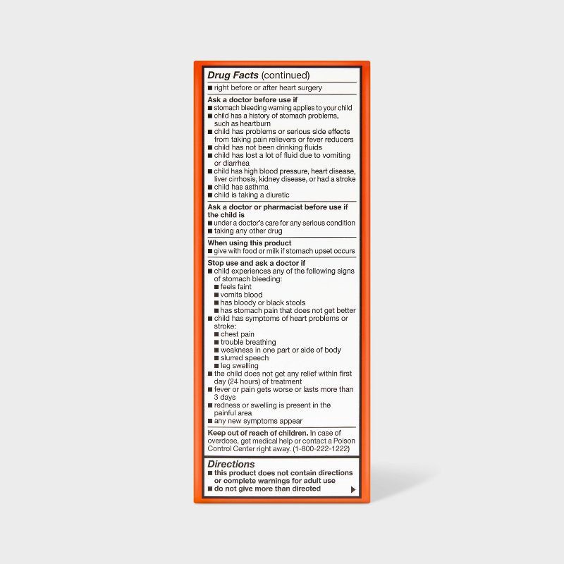 slide 4 of 6, Children's Ibuprofen (NSAID) Oral Suspension Pain Reliever & Fever Reducer Liquid - Grape - 4 fl oz - up&up™, 4 fl oz