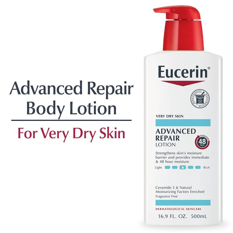 slide 2 of 16, Eucerin Advanced Repair Unscented Body Lotion for Dry Skin - 16.9 fl oz, 16.9 fl oz