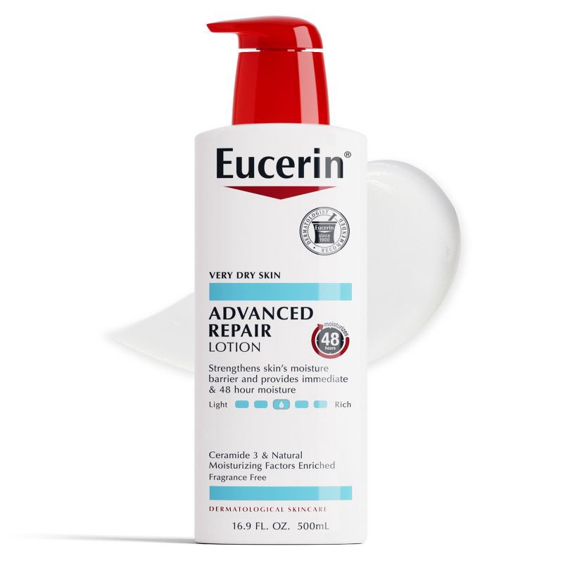 slide 1 of 16, Eucerin Advanced Repair Unscented Body Lotion for Dry Skin - 16.9 fl oz, 16.9 fl oz