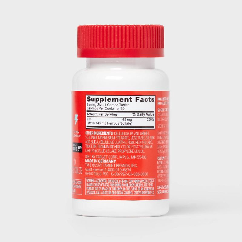 slide 3 of 5, Iron Slow Release Dietary Supplement Tablets - 30ct - up&up™, 30 ct