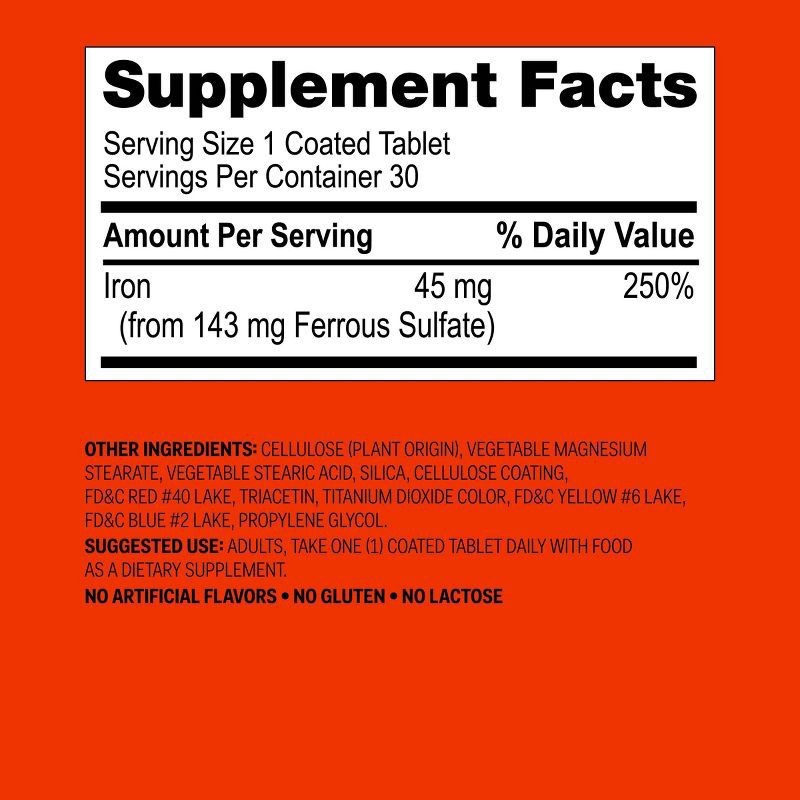 slide 5 of 5, Iron Slow Release Dietary Supplement Tablets - 30ct - up&up™, 30 ct