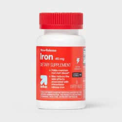 Iron Slow Release Dietary Supplement Tablets - 30ct - up&up™: Gluten-Free, 45mg Iron Per Tablet