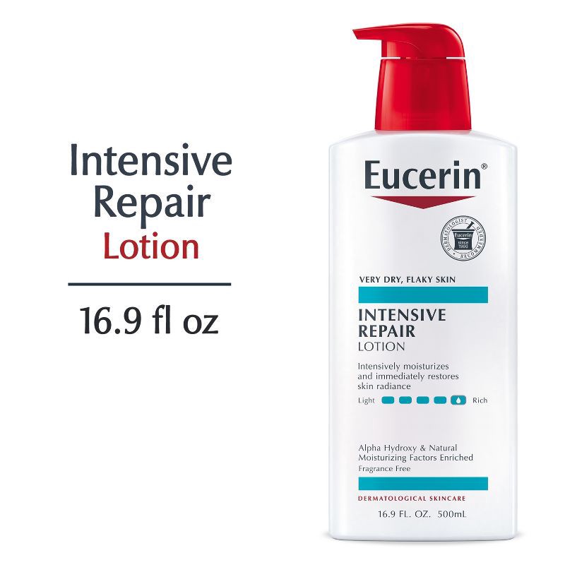 slide 18 of 18, Eucerin Intensive Repair Body Lotion for Very Dry Skin Unscented - 16.9 fl oz, 16.9 fl oz