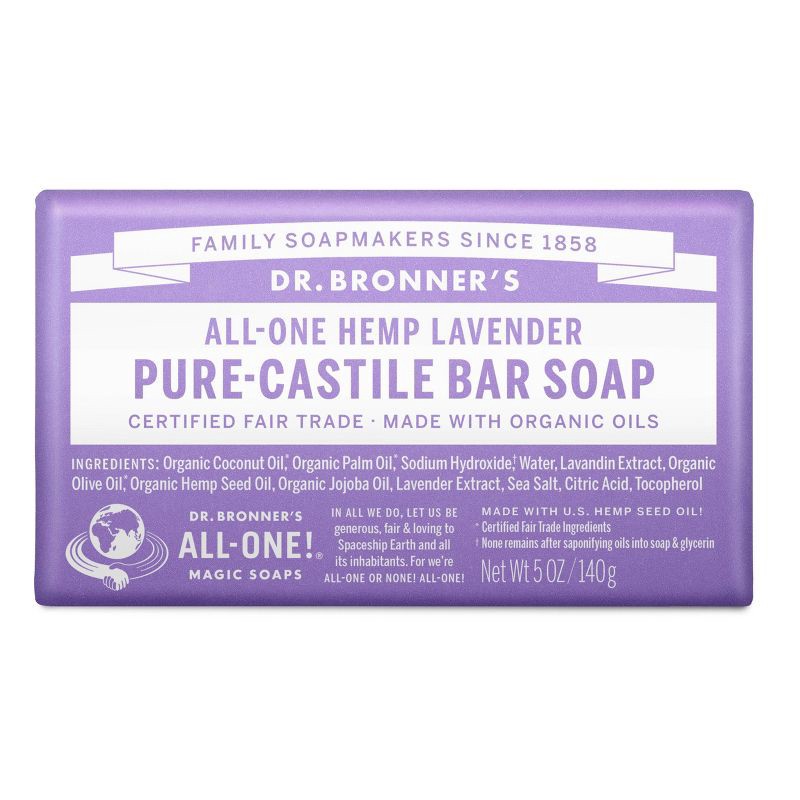 slide 1 of 4, Dr. Bronner's Bar Soap - Lavender - 5oz, 5 oz