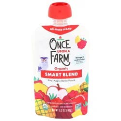 Once Upon a Farm Smart Blend Pineapple Berry Punch Organic Snack Pouch, 3.2 oz