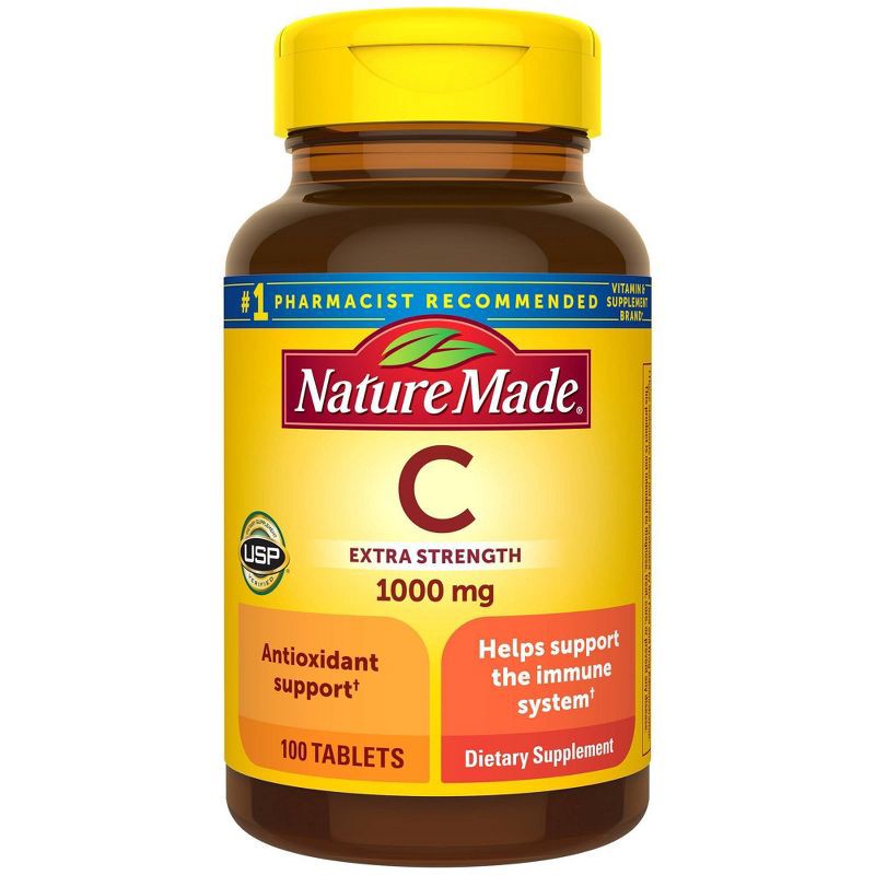 slide 2 of 9, Nature Made Vitamin C 1000mg Immune System Supplement Tablets - 100ct, 100 ct; 1000 mg
