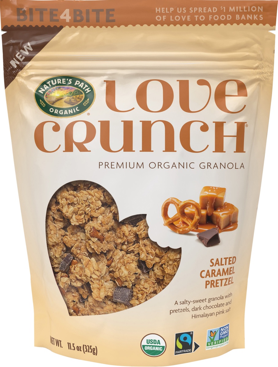 slide 3 of 3, Nature's Path Organics Love Crunch Salted Caramel Pretzel Granola, 11.5 oz