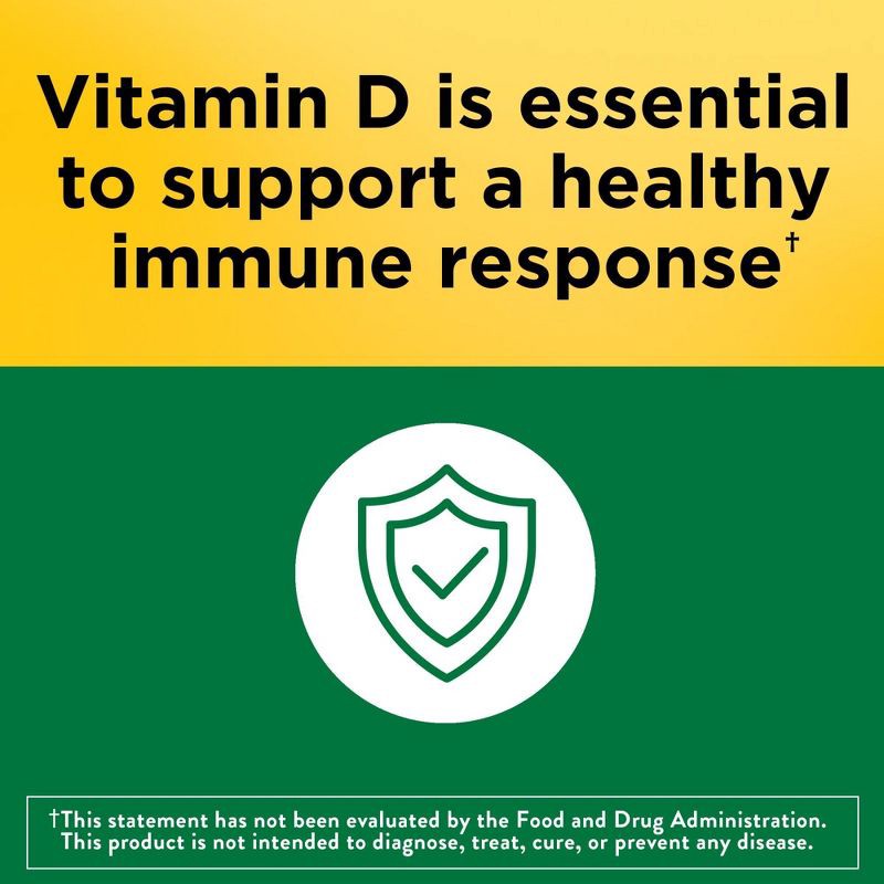 slide 5 of 10, Nature Made Vitamin D3 2000 IU (50 mcg) Tablets, Muscle, Teeth, Bone & Immune Support Supplement - 100ct, 100 ct